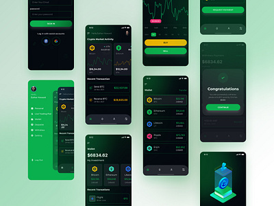 Crypto wallet app UX/UI design | Figma Expert app design app ui bitcoin cryptocurrency design mobile app mobile app ui design mobile app uiux designer prototyping redesign ui uiux uiux designer ux wallet wireframing