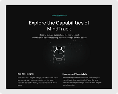 MindTrack Product Benefits design product product design ui ux