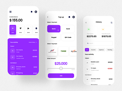 Bank App UI UX Design - eWallet APP innovation.