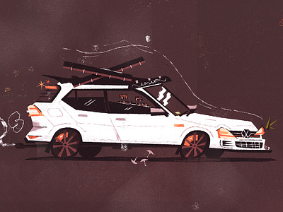 mk7 GTI animation car character character design gti illustration illustrator mk7 vector volkswagen vw