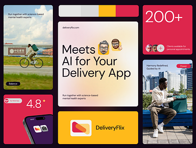 DeliveryFlix - Branding & UI Case Study Web Design app branding design interface ui ux web design