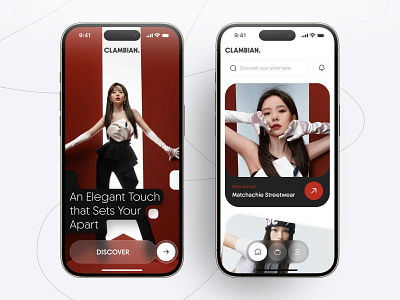 CLAMBIAN - Fashion Store App app design clean clothing app ecommerce fashion app fashion store minimal mobile app shopping wear