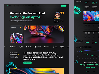 Crypto platform Landing Page Design blockchain crypto design landing ui ux webdesign