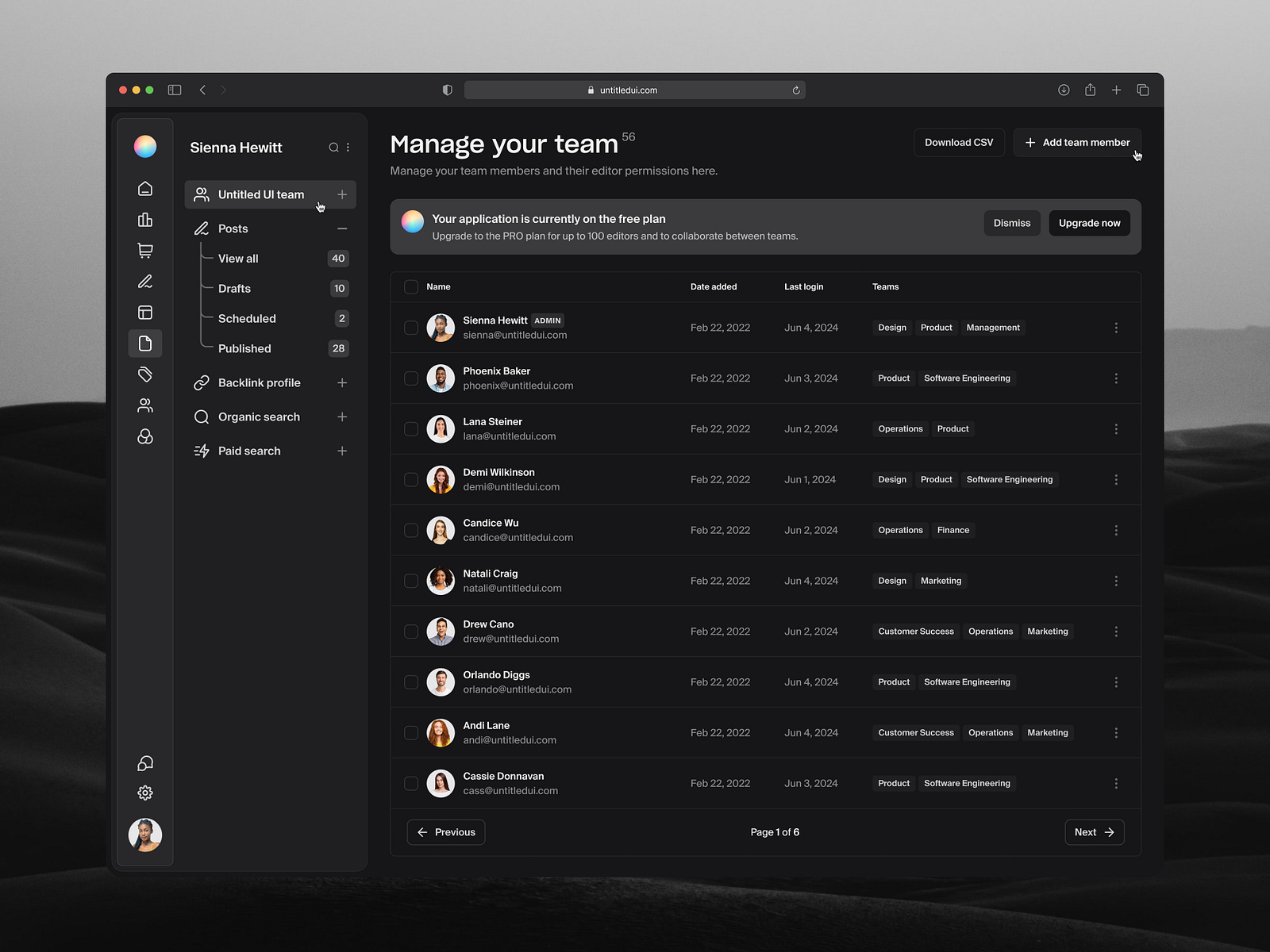 Team settings — Untitled UI by Jordan Hughes® on Dribbble