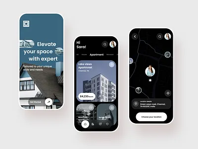 Real estate - Property search mobile app branding ui