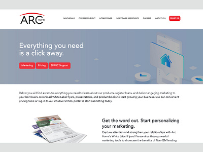 Landing Page Design & Code - © Arc Home LLC. All Rights Reserved brand graphic design ui