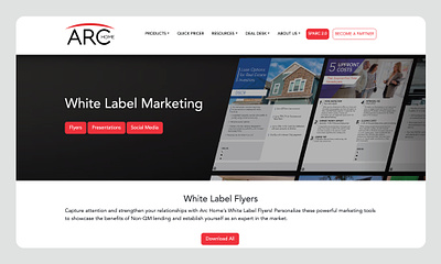 Landing Page Design & Code - © Arc Home LLC. All Rights Reserved branding graphic design ui