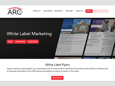 Landing Page Design & Code - © Arc Home LLC. All Rights Reserved branding graphic design ui