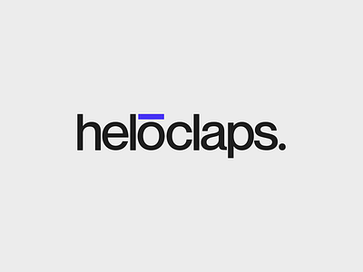 HeloClaps Brand Refined - No Code Development Agency animation brand identity branding clean design design service graphic design heloclaps identity logo logo animation minimalist webflow webflow agency