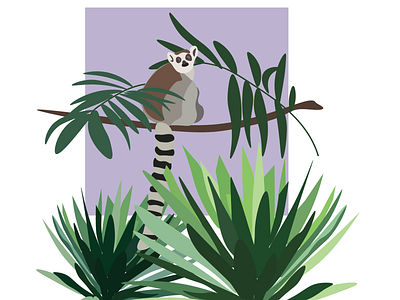 Lemur graphic design illustration vector