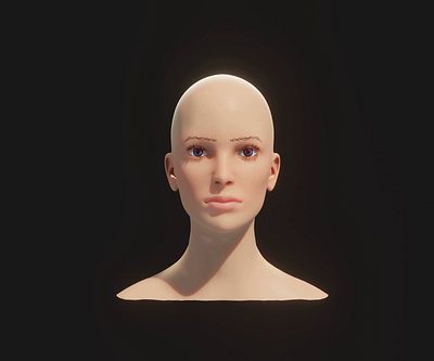 Realistic Female Head 3D Model Animated with Facial Expressions 3d 3d modle animated female head 3d model animated head animation character 3d model facial expressions female head female head 3d model graphic design head 3d model human 3d model human head 3d model low poly motion graphics pbr realistic female head 3d model realistic head woman head woman head 3d model