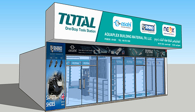 3D Design Total Tool Showroom Sharjah 3d branding