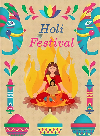 Colors of Joy: A Vibrant Holi Celebration colorsofjoy design festivalofcolors figma holifestival holikadahan indianculture post