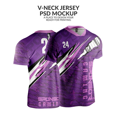 V-NECK JERSEY PSD MOCKUP jersey mockup psd v neck