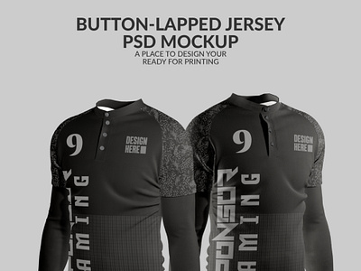 BUTTON-LAPPED JERSEY PSD MOCKUP button jersey button lapped jersey jersey mockup jersey psd jerseys mockup lapped jersey