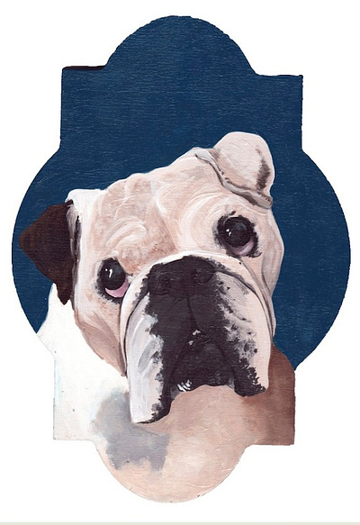 emma - pet portrait design illustration mixed media painting pet portrait portrait