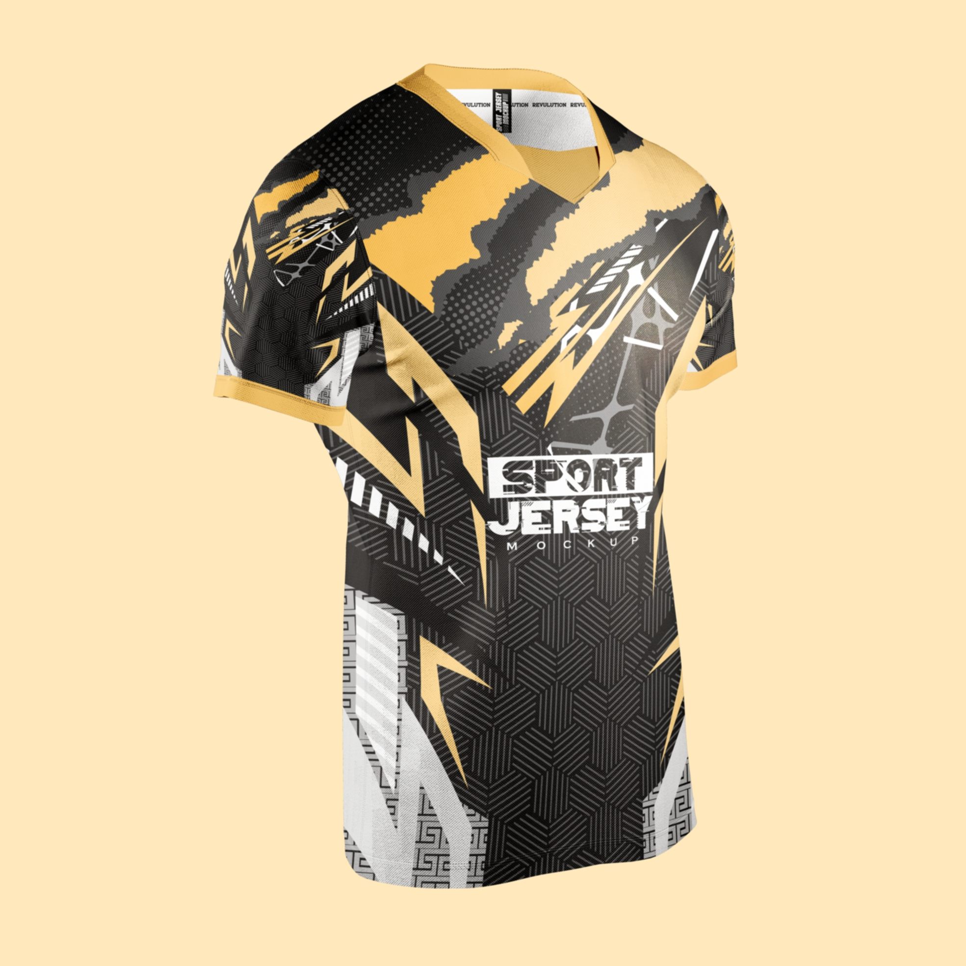 1734+ Mockup Jersey V Neck