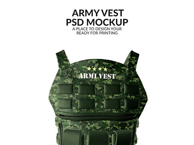 ARMY VEST PSD MOCKUP army army vest vest army vest mockup vest psd