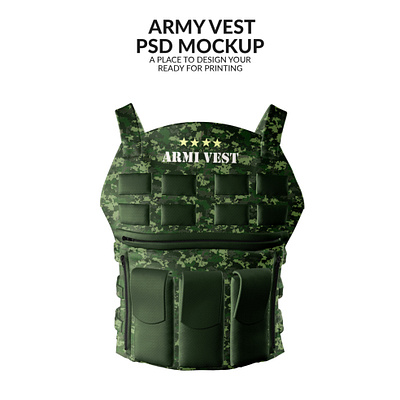 ARMY VEST PSD MOCKUP army army vest vest army vest mockup vest psd