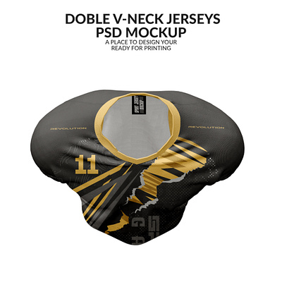 DOBLE V-NECK JERSEY PSD MOCKUP