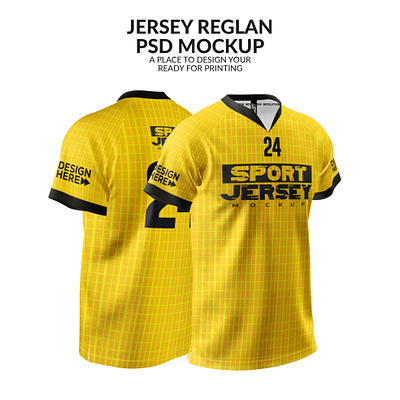 JERSEY REGLAN PSD MOCKUP branding design jersey jersey mockup mockup v neck