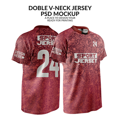 DOBLE V-NECK JERSEY PSD MOCKUP branding design jersey jersey mockup mockup v neck