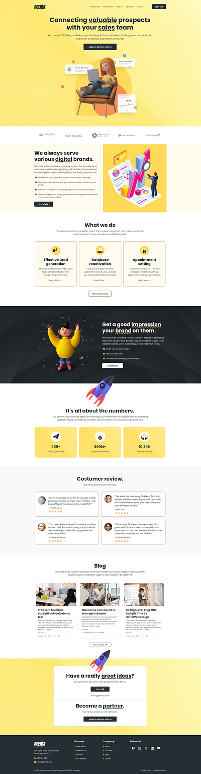 Marketing Agency Website Template for GoHighLevel agency template funnel design funnel template funnel theme ghl ghl funnel ghl template gohighlevel gohighlevel template highlevel highlevel funnel highlevel template ui website template