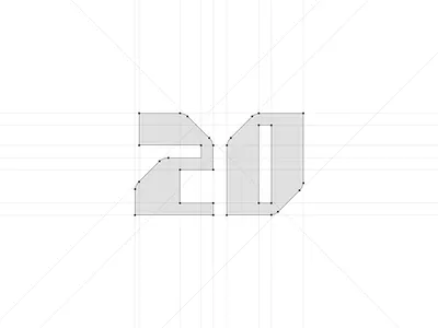 20 000 followers on Dribbble 0 2 20 brand branding construction design elegant graphic design grid illustration logo logotype mark minimalism minimalistic modern number sign