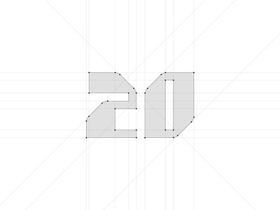 20 000 followers on Dribbble 0 2 20 brand branding construction design elegant graphic design grid illustration logo logotype mark minimalism minimalistic modern number sign