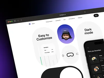 Sigma Design System Landing page landing sigma design system ui ui design ux web