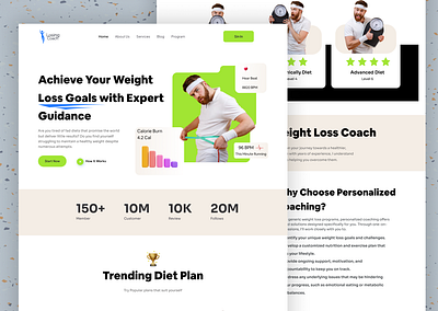 Weight loss coaches landing page apps creative delivery design design ui design web diet trending food delivery food parcel healthy healthy eating healthy food healthy weight landing page lifestyle loss nutrition new nutritionist organic food peoples