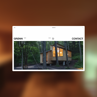 SKOG - Concept architect clean design house interface lodge minimal modern ui web design