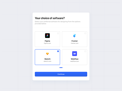 Select Software component modal software ui ui ux