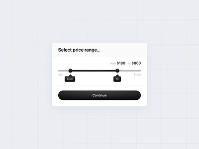 Price Range Filter design filter price ui