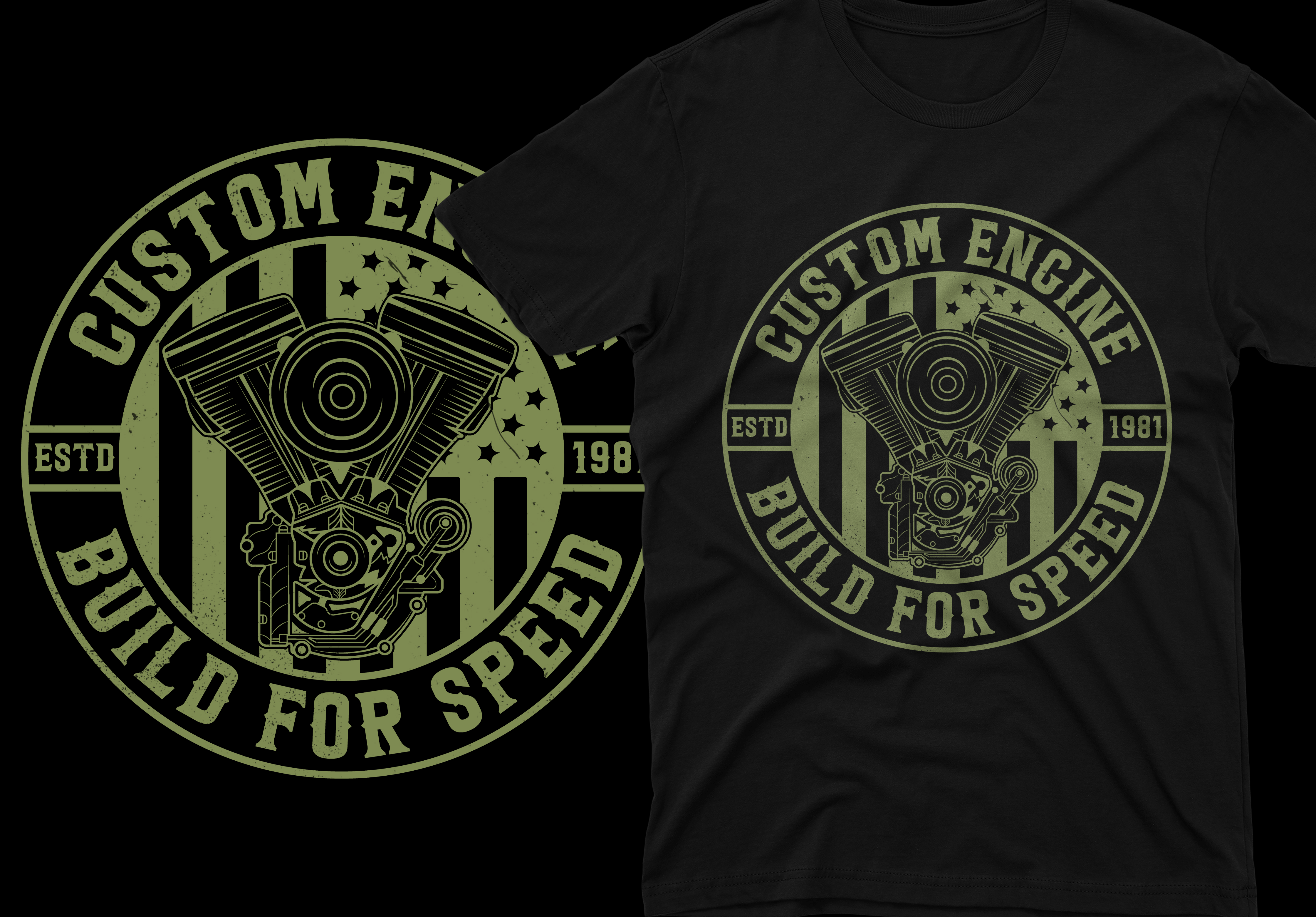 T-Shirt Design custom engine illustration minimal minimalist minimalist t shirt design t shirt design typography tshirt design typography vector t shirt