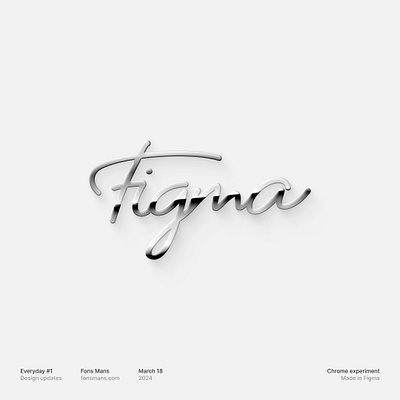 Chrome Lettering chrome figma graphic design