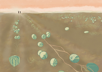 [21 Mar 2024] Watermelon Field illustration