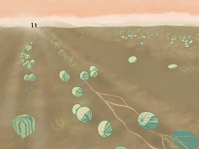 [21 Mar 2024] Watermelon Field illustration