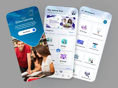 Online Learning Education app app app design courses e learning education education website landingpage learning online mobile mobile app online services ui university ux webdesign website