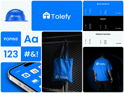 Tolefy Brand Identity | Branding Design brand brand identity brand identity design brand logo brand style gride branding branding design home house identity identity design logo logo design modern logo real estate visual identity