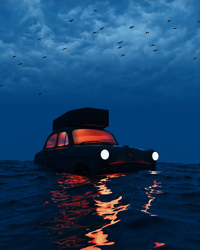 Surreal ocean 3d artwork blender design digital graphic design illustration surreal surrealsim