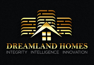 Dreamland Homes 2d brand identity branding business business logo design graphic design home illustration logo logo design logo mark minimalism modern premium logo real state real state logo visual design