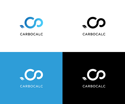 CARBOCALC Logo branding carbon carbon footprint design footprint leaf logo minimal natural steps