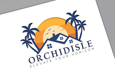 Orchidisle 2d branding business logo creative logo design florida home florida logo graphic design identity illustration logo logo mark minimalism portfolio