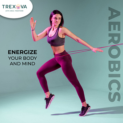 Aerobics: Energize Your Body and Mind branding graphic design