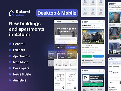 Batumi Estate apartments app catalog mobile property ui ux