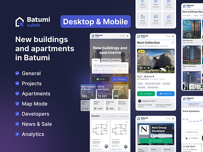 Batumi Estate apartments app catalog mobile property ui ux
