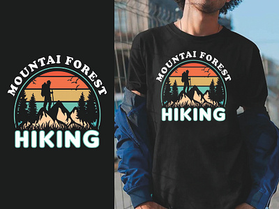 Hiking T shirt Design custom t shirt design graphic t shirt logo t shirt t shirt design typography