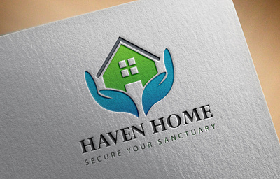 Haven Homes 2d branding business business logo creative logo design flat design graphic design home home security identity illustration logo logo mark minimalism minimalist minimalist logo portfolio