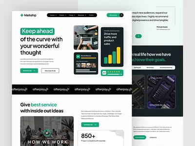 Markship - Digital Marketing Agency Website agency content creative agency design design service digital agency digital marketing freelancer graphic design home page interface landing page marketing platform promotion service ui web web design website
